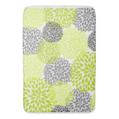 Chartreuse Gray Dahlias Floral bloesems Badmat (Voorkant Verticaal)