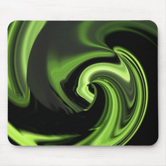Chartreuse Green Abstract Heart Mousepad Muismat (Voorkant)