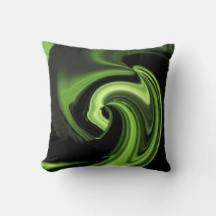 Chartreuse Green Abstract Heart Sierkussen