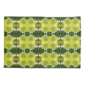 Chartreuse Green Abstract Hydrangea Blooms Patroon Kussensloop (Achterkant)