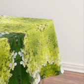 Chartreuse Green Abstract Hydrangea Blooms Patroon Tafelkleed (Voorbeeld)