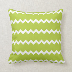 Chartreuse Green Chevron Pillow Kussen