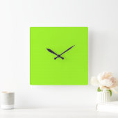 Chartreuse Green Clock Vierkante Klok (Huis)