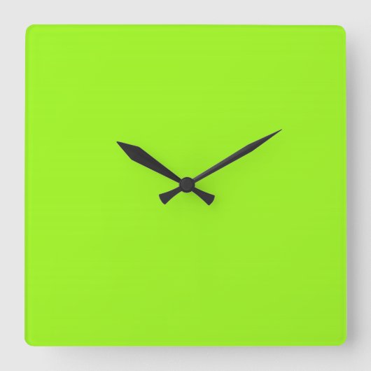 Chartreuse Green Clock Vierkante Klok (Voorkant)