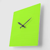 Chartreuse Green Clock Vierkante Klok (Hoek)
