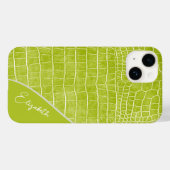 Chartreuse Green Crocodile Personalized Case-Mate iPhone Case (Achterkant (horizontaal))