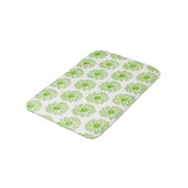Chartreuse Green Daisy Print, Hippie Flower Print Badmat (Gekanteld)