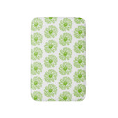 Chartreuse Green Daisy Print, Hippie Flower Print Badmat (Voorkant Verticaal)