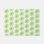 Chartreuse Green Daisy Print, Hippie Flower Print Deurmat (Voorkant)