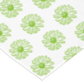 Chartreuse Green Daisy Print, Hippie Flower Print Tafelkleed (Gekanteld)