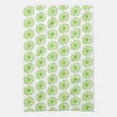 Chartreuse Green Daisy Print, Hippie Flower Print Theedoek (Verticaal)
