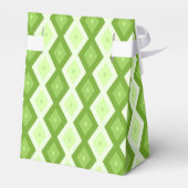 Chartreuse green diamond pattern bedankdoosjes (Achterkant)
