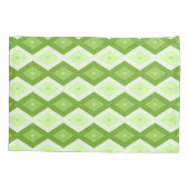 Chartreuse green diamond pattern kussensloop (Achterkant)