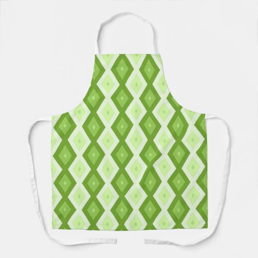 Chartreuse green diamond pattern schort (Voorkant)