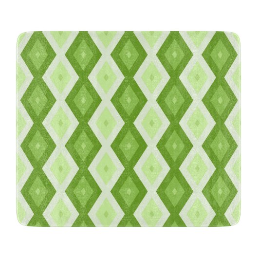 Chartreuse green diamond pattern snijplank (Voorkant)