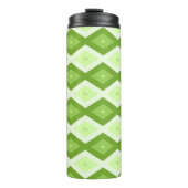Chartreuse green diamond pattern thermosbeker (Voorkant)