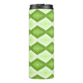 Chartreuse green diamond pattern thermosbeker (Achterkant)