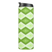 Chartreuse green diamond pattern thermosbeker (Geroteerd rechts)