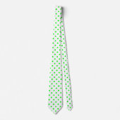 Chartreuse Green en White Polka Dot Necktie Stropdas (Voorkant)