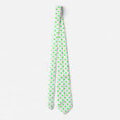 Chartreuse Green en White Polka Dot Necktie Stropdas (Achterkant)