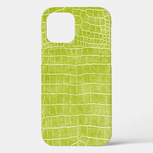 Chartreuse Green Faux Crocodile Leather Case-Mate iPhone Case