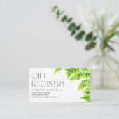 Chartreuse Green Fern verlaat Baby shower Informatiekaartje (Staand voorkant)