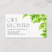 Chartreuse Green Fern verlaat Baby shower Informatiekaartje (Voorkant)