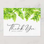 Chartreuse Green Fern verlaat bruiloft Briefkaart (Voorkant)