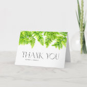 Chartreuse Green Fern verlaat bruiloft Garland Bedankkaart (Voorkant)