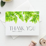 Chartreuse Green Fern verlaat bruiloft Garland Bedankkaart<br><div class="desc">Stuur bedankt met deze aanpasbare bruiloft bedankkaart. Het beschikt over een aquarel slinger van chartreuse groene varen bladeren. Personaliseer door uw gegevens toe te voegen. Deze groene bedankkaart is ideaal voor bruiloften,  baby showers,  afstuderen,  verjaardagen en meer. Overeenkomende objecten zijn beschikbaar.</div>
