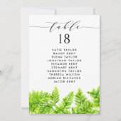 Chartreuse Green Fern verlaat het huwelijkstafelpl Kaart (Achterkant)