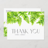 Chartreuse Green Ferns bruiloft Bedankt