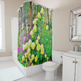 Chartreuse Green Limelight Hydrangea Garden Douchegordijn