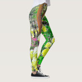 Chartreuse Green Limelight Hydrangea Garden Leggings (Rechts)