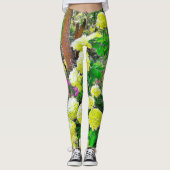 Chartreuse Green Limelight Hydrangea Garden Leggings (Voorkant)
