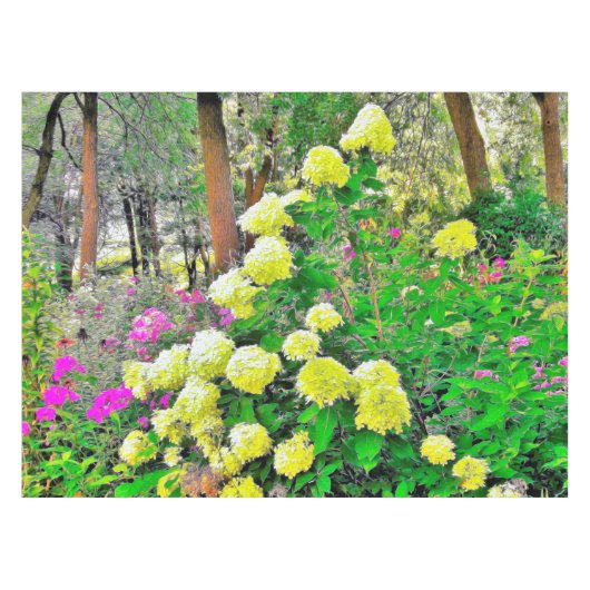Chartreuse Green Limelight Hydrangea Garden Tafelkleed (Voorkant (Horizontaal))