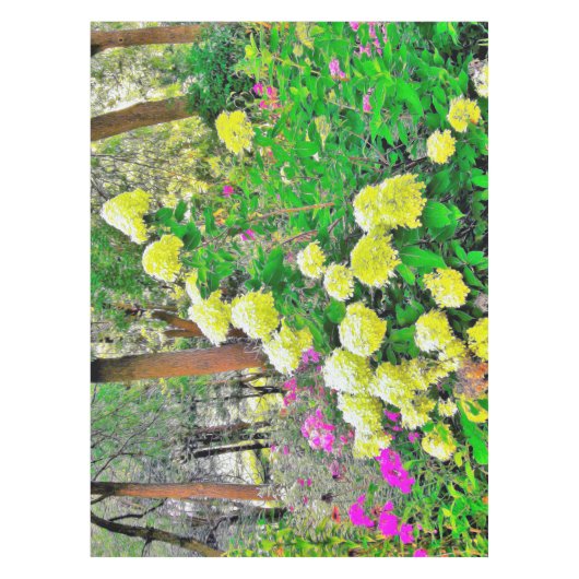 Chartreuse Green Limelight Hydrangea Garden Tafelkleed (Voorkant)