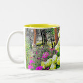 Chartreuse Green Limelight Hydrangea Garden Tweekleurige Koffiemok (Links)