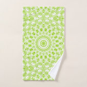 Chartreuse Green Mandala Pattern Bad Handdoek (Handdoek)