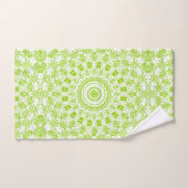 Chartreuse Green Mandala Pattern Bad Handdoek (Handdoek)