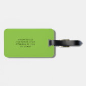 Chartreuse Green | Modern monogram Bagagelabel (Achterkant horizontaal)