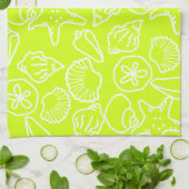 Chartreuse Green Seashell Kitchen Towel Theedoek (Gevouwen)