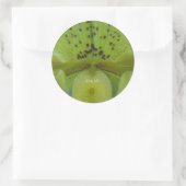 Chartreuse Green Slipper Orchidee Wedding Seals Ronde Sticker (Tas)
