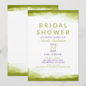 Chartreuse Green Waterverf Chic Vrijgezellenfeest Kaart (Voorkant / Achterkant)