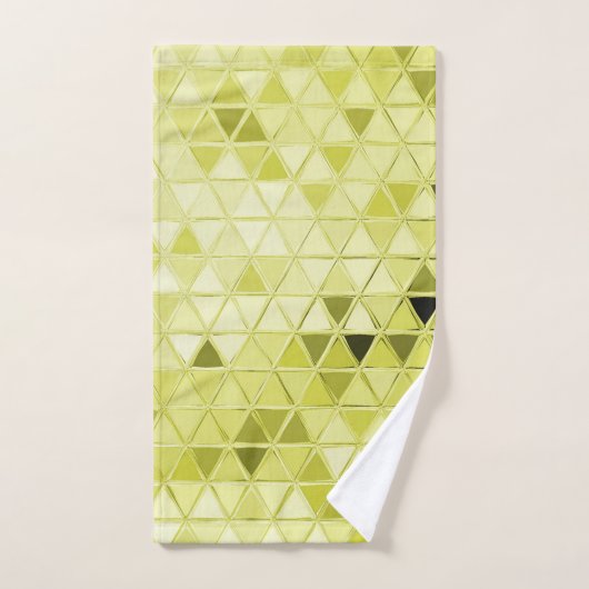 Chartreuse Green Wedding Mosaic Tile Handdoek (Handdoek)