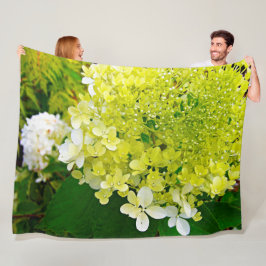 Chartreuse Groen, Limelight Hydrangea, Fleece Deken