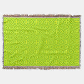 Chartreuse groen retro abstract geometrisch patroo deken (Voorkant)