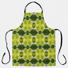 Chartreuse Groene Abstracte Hortensia Bloemen Patr Schort