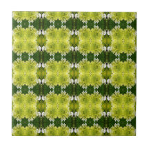 Chartreuse Groene Abstracte Hortensia Bloesem Patr
