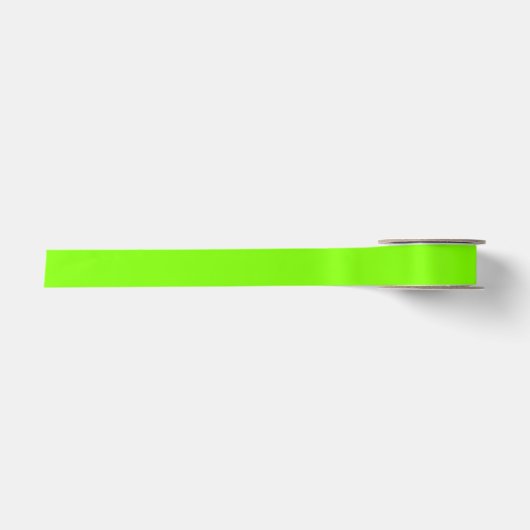 Chartreuse groene effen kleur satijnen lint (Voorkant)